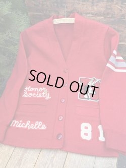 画像2: NHS "INDIAN HEAD" VINTAGE LETTERED CARDIGAN