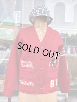 画像12: NHS "INDIAN HEAD" VINTAGE LETTERED CARDIGAN
