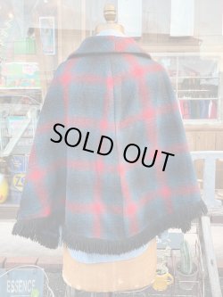 画像2: WOOL VINTAGE PONCHO COAT