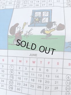 画像15: PEANUTS 1986'S WALL HANGING CALENDER FABRIC