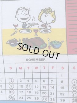 画像21: PEANUTS 1986'S WALL HANGING CALENDER FABRIC
