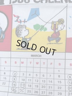 画像12: PEANUTS 1986'S WALL HANGING CALENDER FABRIC