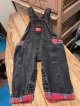 OSHKOSH "MADE IN USA" KIDS VINTAGE BLACK DENIM OVERALL 