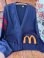 画像8: McDONALD'S 1980'S  LETTERED🍔 CARDIGAN