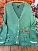 RALPH LAUREN "RUGBY" USED HORNET PATCHED KNIT CARDIGAN