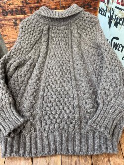 画像2: DONEGAL WOOLEN PRODUCTS "MADE IN IRELAND" USED FISHERMAN CARDIGAN
