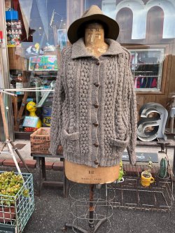 画像3: DONEGAL WOOLEN PRODUCTS "MADE IN IRELAND" USED FISHERMAN CARDIGAN