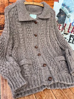 画像8: DONEGAL WOOLEN PRODUCTS "MADE IN IRELAND" USED FISHERMAN CARDIGAN
