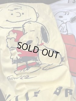 画像1: PEANUTS "WE LOVE YOU🌱CHARLIE BROWN" 1970'S BEDSPREAD