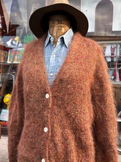 画像1: MOHAIR VINTAGE KNIT CARDIGAN