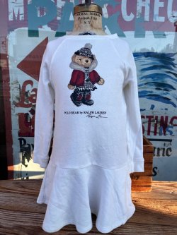 画像2: RALPH LAUREN "POLO BEAR"  KIDS USED SWEAT DRESS
