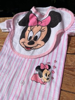 画像3: MINNIE MOUSE KIDS VINTAGE BODYSUIT＋BIB