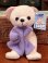 画像1: SNUGGLE BEAR WITH PURPLE BLANKET D.STOCK BEAN DOLL  (1)