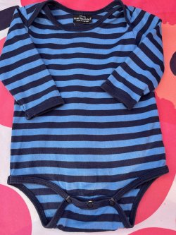 画像1: MARIMEKKO "BLUE×NAVY" BABY USED BODYSUIT