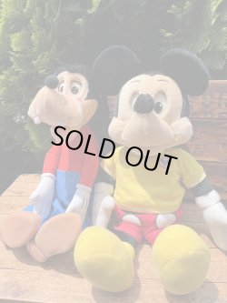 画像1: MICKEY MOUSE & GOOFY 1980'S TALKING DOLL SET