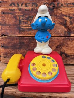 画像1: SMURF 1980'S TELEPHONE FIGURE