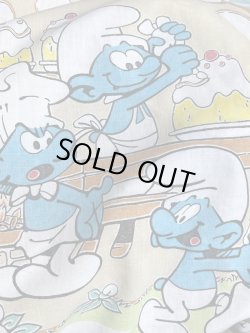 画像1: SMURF "BROWN MUSHROOM" VINTAGE TWIN FLAT SHEETS