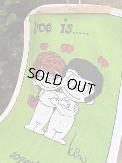 画像2: LOVE IS TOGETHERNESS 1970'S LINEN FABRIC