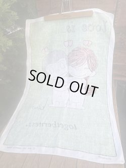 画像8: LOVE IS TOGETHERNESS 1970'S LINEN FABRIC