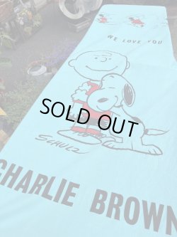 画像11: PEANUTS "WE LOVE YOU🌱CHARLIE BROWN" 1970'S BEDSPREAD