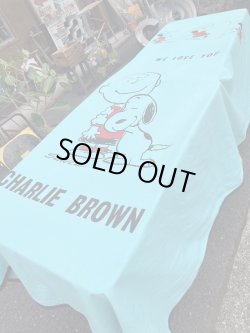 画像10: PEANUTS "WE LOVE YOU🌱CHARLIE BROWN" 1970'S BEDSPREAD
