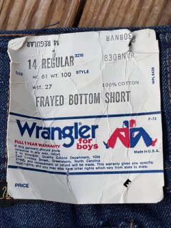 画像5: WRANGLER ”MADE IN USA" KIDS D.STOCK DENIM PANTS