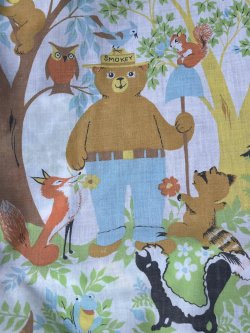 画像14: SMOKEY THE BEAR VINTAGE  FLAT SHEETS 
