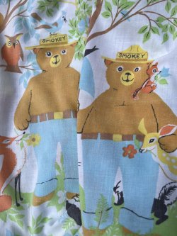 画像1: SMOKEY THE BEAR VINTAGE  FLAT SHEETS 