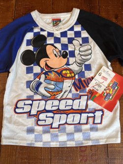 画像1: MICKEY MOUSE "SPPED SPORT" KIDS D.STOCK T-SHIRTS
