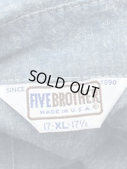 画像4: FIVE BROTHERS "MADE IN USA" 1970~80'S CHAMBRAY SHIRTS