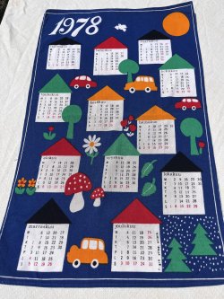 画像1: FINNISH DESIGN 1978'S WALL HANGING CALENDER FABRIC