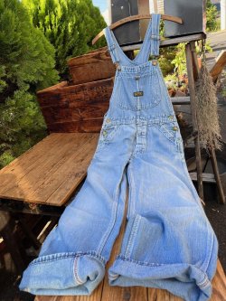 画像1: SUN SUN TAIYOU🌞EMBROIDERED VINTAGE KIDS OVERALL