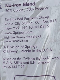 画像9: WINNIE THE POOH "MADE IN USA" D.STOCK TWIN BEDSKIRT #1