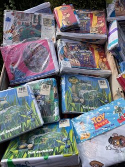 画像9: WINNIE THE POOH "MADE IN USA" D.STOCK TWIN BEDSKIRT #2