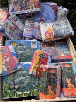 画像10: WINNIE THE POOH "MADE IN USA" D.STOCK TWIN BEDSKIRT #2