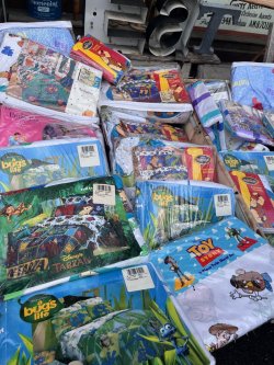 画像11: WINNIE THE POOH "MADE IN USA" D.STOCK TWIN BEDSKIRT #1