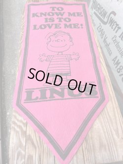 画像1: LINUS VINTAGE "KNOW ME, LOVE ME"1970'S FELT BANNER