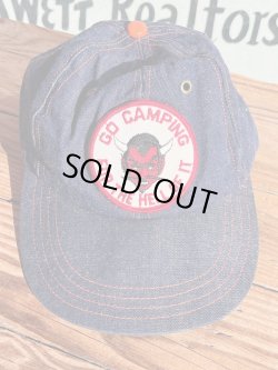 画像1: GO CAMPING FOR HELL🔥 DENIM CAP