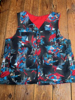 画像1: SUPERMAN KIDS USED REVERSIBLE VEST