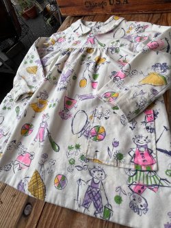 画像3: CHILDREN'S ”お絵描き柄” KIDS VINTAGE DRESS 
