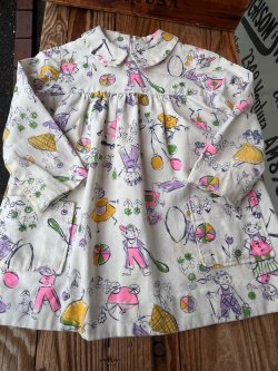 画像21: CHILDREN'S ”お絵描き柄” KIDS VINTAGE DRESS 
