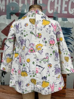 画像2: CHILDREN'S ”お絵描き柄” KIDS VINTAGE DRESS 