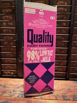 画像4: QUALITY DAIRY FARMS 1970'S LOFAT MILK PAPER PACK 