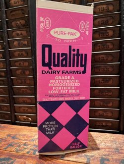 画像2: QUALITY DAIRY FARMS 1970'S LOFAT MILK PAPER PACK 