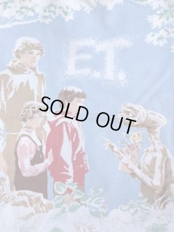 画像1: E.T. "MADE IN USA" VINTAGE TWIN SIZE FLAT SHEETS