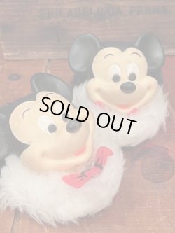 画像1: MICKEY MOUSE "MADE IN USA" KIDS VINTAGE ROOM SHOES SET