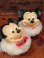 画像1: MICKEY MOUSE "MADE IN USA" KIDS VINTAGE ROOM SHOES SET (1)