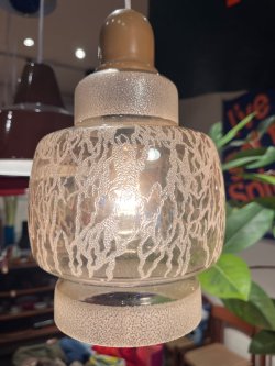 画像2: SCANDINAVIAN "CRACKLE GLASS" PENDANT  LAMP
