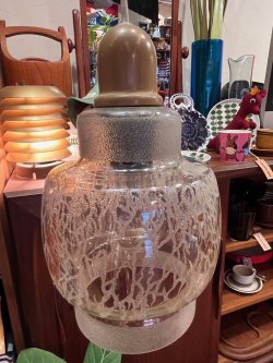 画像11: SCANDINAVIAN "CRACKLE GLASS" PENDANT  LAMP
