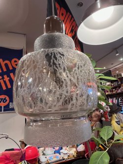 画像12: SCANDINAVIAN "CRACKLE GLASS" PENDANT  LAMP